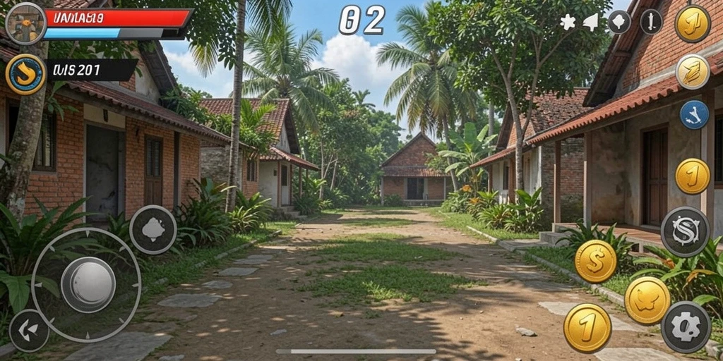 Tampilan grafis yang penuh warna dan menarik.
